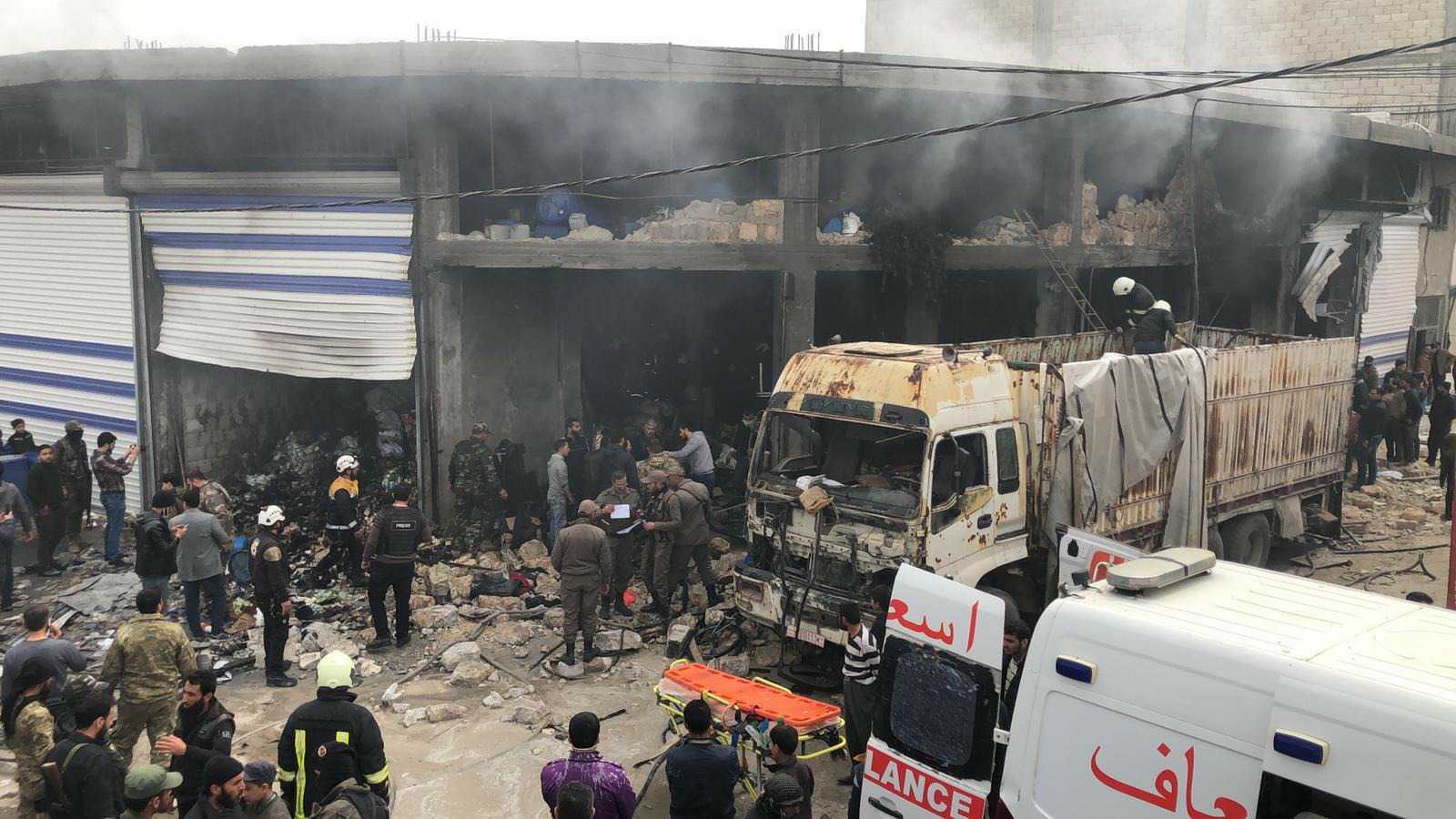 إصابة 6 مدنيين كحصلية أولية في تفجير الباب