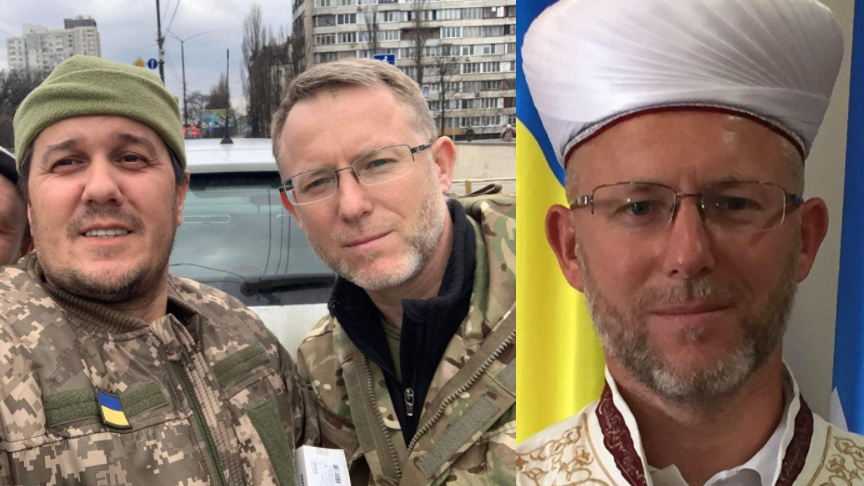 مفتي أوكرانيا يخلع عمامته وزيه الديني ويرتدي ملابس عسكرية