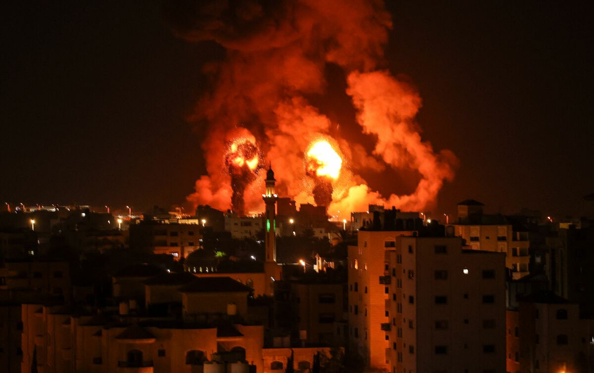 غارة على غزة (المصدر - القدس)