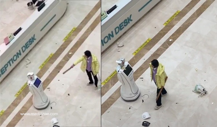 ممرضة تحطم روبوت بمستشفى بعد أن حل مكانها